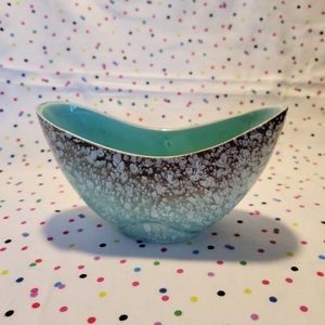MCM Green & Brown speckled Gravy Boat